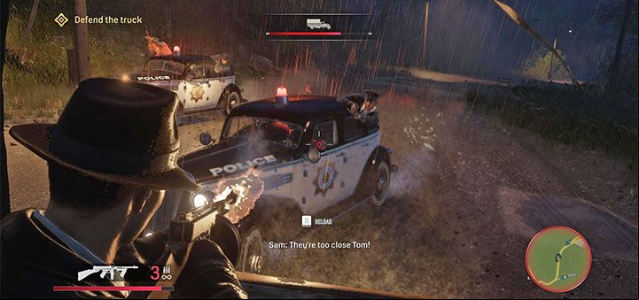 The truck's energy bar is visible at the top of the screen - its exhaustion is tantamount to a mission collapse - Mafia Definitive Edition: A Trip to the Country - walkthrough - Walkthrough - Mafia Definitive Edition Guide, Walkthrough