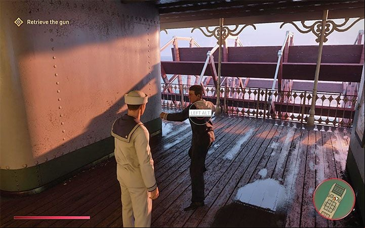 Return to the next level and head towards the toilet - Mafia Definitive Edition: Happy birthday! - walkthrough - Walkthrough - Mafia Definitive Edition Guide, Walkthrough