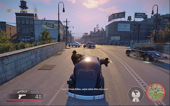 You have to start chasing the limo with Don Morello inside - Mafia Definitive Edition: Creme De La Creme - walkthrough - Walkthrough - Mafia Definitive Edition Guide, Walkthrough