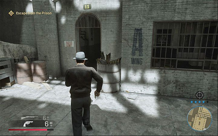 The next fight with law enforcement will take place in the previously visited multi-storey prison block with cells on the sides - Mafia Definitive Edition: Election Campaign - walkthrough - Walkthrough - Mafia Definitive Edition Guide, Walkthrough