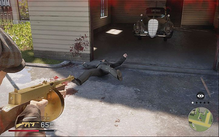 Inside the garage there is a person that will attack Tommy - Mafia Definitive Edition: Lassiter V16 Appolyonr - hidden car, where to find - Cars - Mafia Definitive Edition Guide, Walkthrough