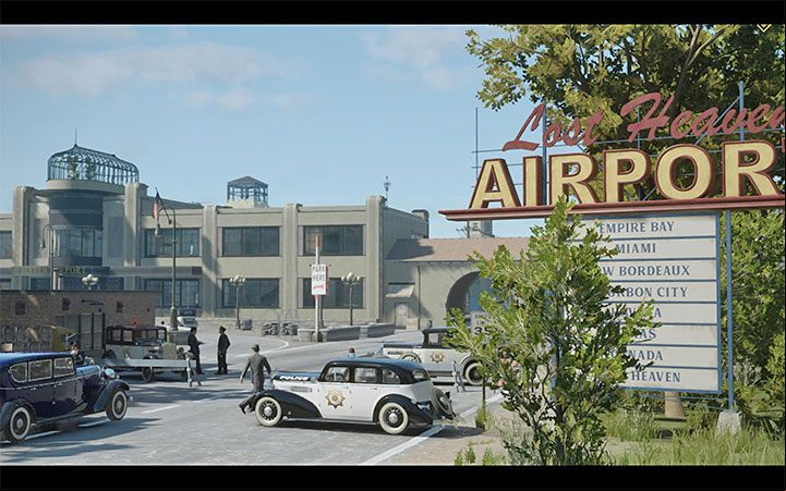 1) Lost Heaven International Airport – The most important and one of the largest locations in non-urban areas - Mafia Definitive Edition: Lost Heaven map - Basics - Mafia Definitive Edition Guide, Walkthrough