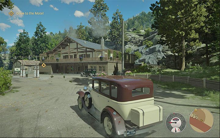 3) Clark's Motel – This is one of the locations visited during the Ordinary Routine mission, which involves collecting money from businesses protected by the Salieri family - Mafia Definitive Edition: Lost Heaven map - Basics - Mafia Definitive Edition Guide, Walkthrough