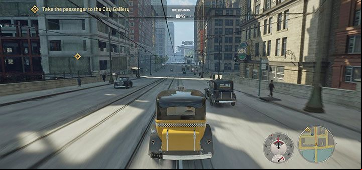 The enger asks to be taken to the Art Gallery - Mafia Definitive Edition: Running Man - walkthrough - Walkthrough - Mafia Definitive Edition Guide, Walkthrough