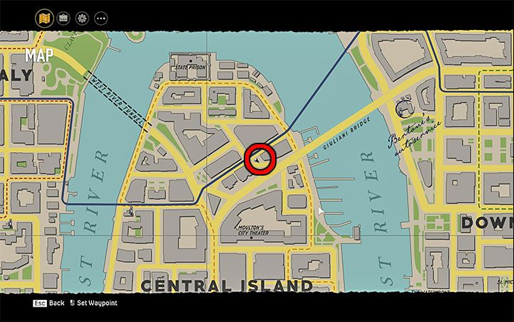 The magazine is in the northern part of the Central Island district, next to the elevated road leading to the Giuliani Bridge - Mafia Definitive Edition: Black Mask magazines - list and locations - Secrets and finders - Mafia Definitive Edition Guide, Walkthrough