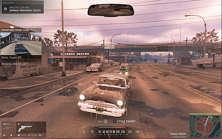 While escaping from police, you can look behind and target the wheels of other vehicles - Mafia 3 Achievements - Basic information - Mafia III Game Guide