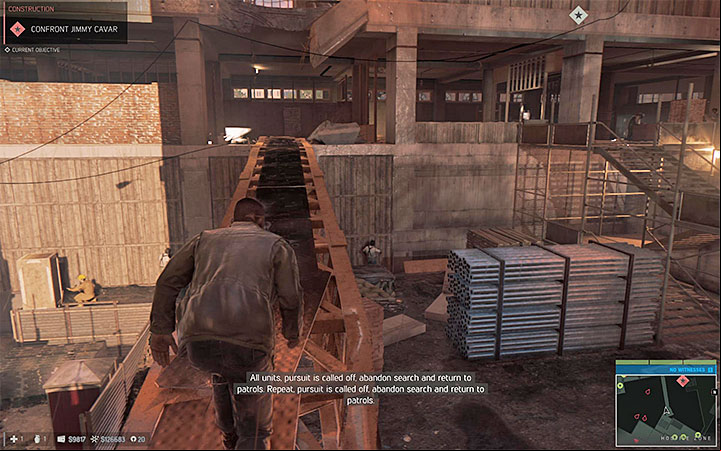You can through the collapsed crane on your way to Cavar - Construction (construction racket) | Walkthrough - Story missions - Mafia III Game Guide