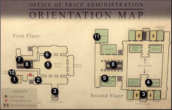 The map seen above can be found on the walls in certain areas of the government building - Chapter 3 - Enemy of the State - p. 2 - Walkthrough - Mafia II - Game Guide and Walkthrough