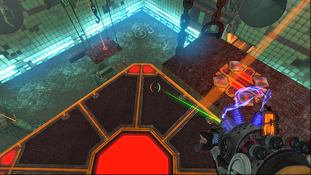 Change the charge when the platform accelerates - Ruptured - Walkthrough - Act II - Magrunner: Dark Pulse - Game Guide and Walkthrough