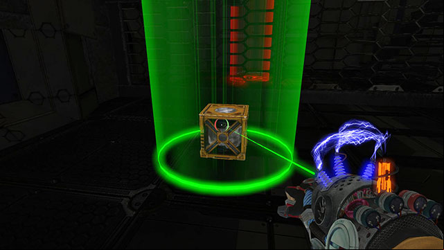 Dont try to jump on the cube before you destroy the cannon - Darkness - Walkthrough - Act II - Magrunner: Dark Pulse - Game Guide and Walkthrough
