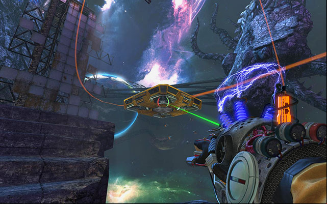 This platform may let you finish this level quickly - Mi-Go Gateway - Walkthrough - Act III - Magrunner: Dark Pulse - Game Guide and Walkthrough