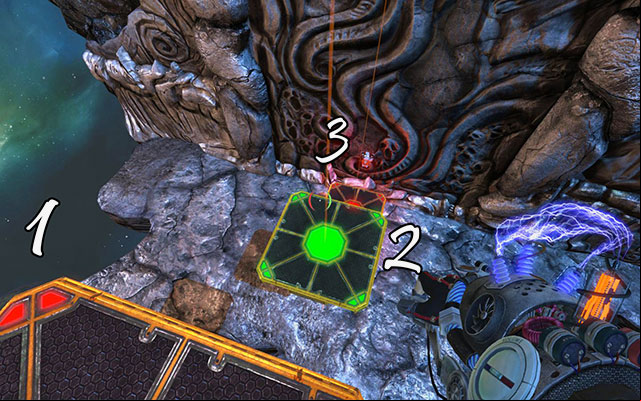 If everything works fine, platform number 3 should be the lowest one, number 2 in the middle and number 1 on the very top (screen above) - The Damned - Walkthrough - Act III - Magrunner: Dark Pulse - Game Guide and Walkthrough