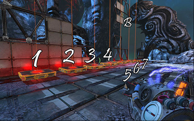 Charge all platforms with red - The Damned - Walkthrough - Act III - Magrunner: Dark Pulse - Game Guide and Walkthrough