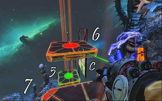 Fire green at platform number 5 - The Damned - Walkthrough - Act III - Magrunner: Dark Pulse - Game Guide and Walkthrough