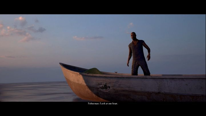When the boat arrives, you only have one dialog option - Wreck | The Dark Pictures Man of Medan Walkthrough - Walkthrough - The Dark Pictures Man of Medan Guide