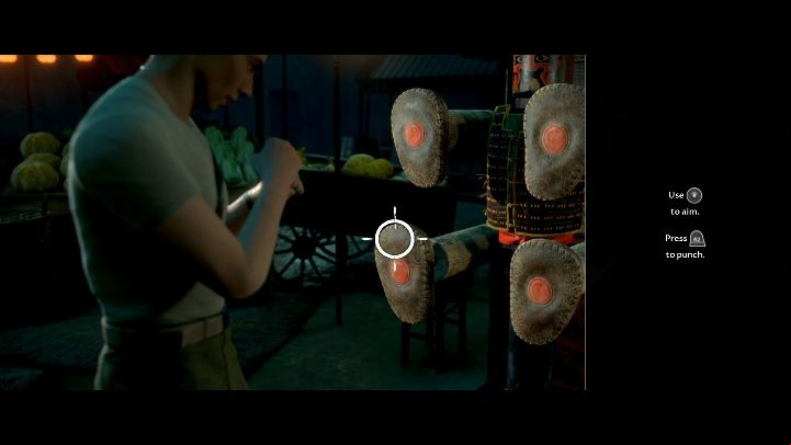 After listening to the divination, Joe, now upset, will walk away from the old man and go out on the exercise machine - Chinese Market | The Dark Pictures Man of Medan Walkthrough - Walkthrough - The Dark Pictures Man of Medan Guide