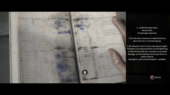 On the illuminated desk you will find a diary - Secrets | The Dark Pictures Man of Medan Guide - Secrets - The Dark Pictures Man of Medan Guide