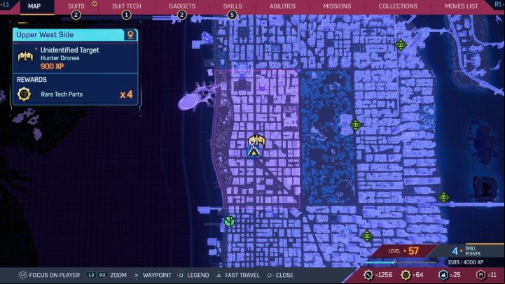 This collectible is in the central part of Upper West Side - Spider-Man 2: All Unidentified Target locations - Secrets and Collectibles - Spider Man 2 Guide