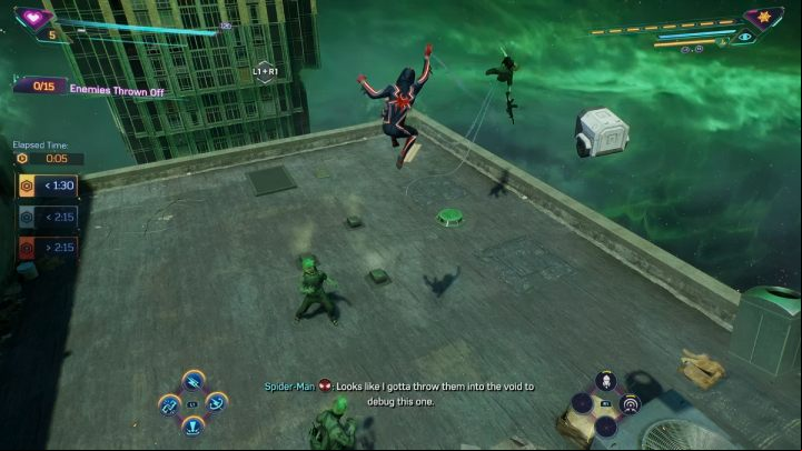 In this Mysterium, you have to throw 15 enemies off the roof - Spider-Man 2: All Mysterium - Grand Finale - Secrets and Collectibles - Spider Man 2 Guide