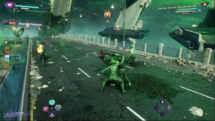 In this Mysterium, you have to defeat 20 opponents while taking as little damage as possible and avoiding oncoming cars - Spider-Man 2: All Mysterium - Grand Finale - Secrets and Collectibles - Spider Man 2 Guide