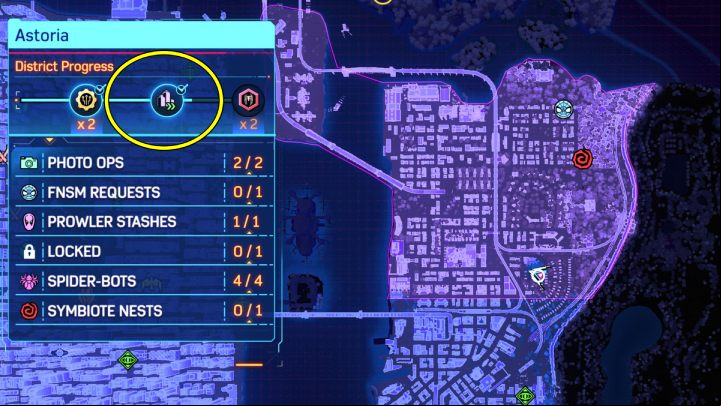 Fast travel is unlocked by finding collectibles and completing side activities in the district - Spider-Man 2: How to unlock fast travel? - FAQ - Spider Man 2 Guide