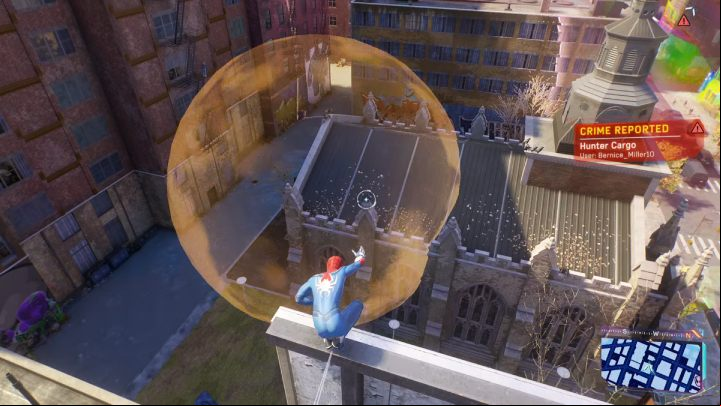 Spider-bot #15 is behind the back of a small cathedral - Spider-Man 2: All Spider-bot locations - Secrets and Collectibles - Spider Man 2 Guide