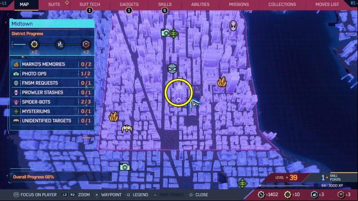17 - Spider-Man 2: All Spider-bot locations - Secrets and Collectibles - Spider Man 2 Guide