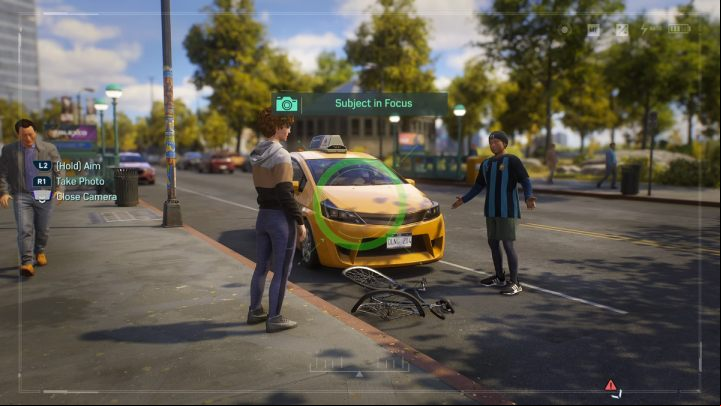 Take a picture of a bike that collided with a taxi in the southern part of Financial District - Spider-Man 2: All Photo Ops - locations - Secrets and Collectibles - Spider Man 2 Guide