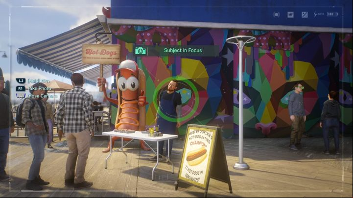 Take a photo of the hot dog stand in Coney Island - Spider-Man 2: All Photo Ops - locations - Secrets and Collectibles - Spider Man 2 Guide