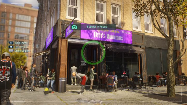 Take a picture of Jirji's Hummus restaurant - Spider-Man 2: All Photo Ops - locations - Secrets and Collectibles - Spider Man 2 Guide