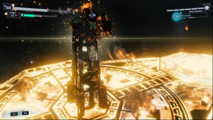 Just repeat the trick until necessary - its efficient and has one more upside - a successful throw will generate a lot of Focus, enabling you to heal when needed - Marvels Spider-Man: Doctor Octopus - final boss, how to beat? - Bosses - Spider-Man Game Guide