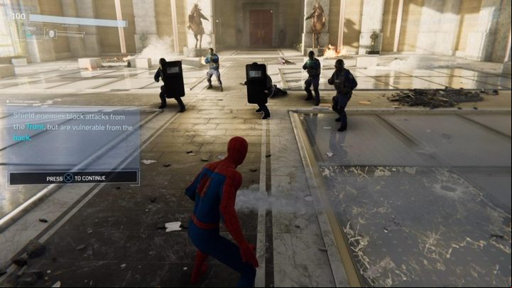 After the fight, destroy the door leading to Fisk and move on - Marvels Spider-Man: The Main Event - walkthrough - Main missions - Spider-Man Game Guide