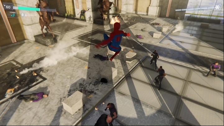 Repeat the above pattern until a new cut-scene is displayed - Marvels Spider-Man: The Main Event - walkthrough - Main missions - Spider-Man Game Guide