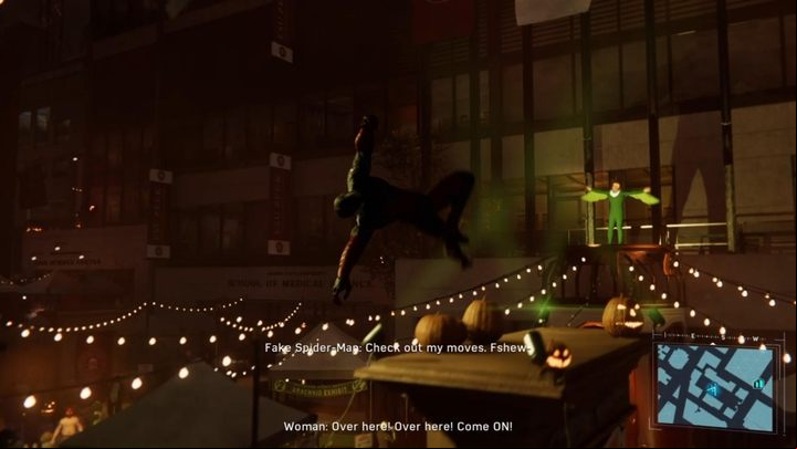 Go outside - another suspicious person is a man dressed up as Vulture - Marvels Spider-Man: Back to School - walkthrough - Main missions - Spider-Man Game Guide
