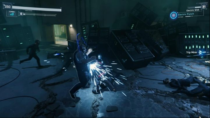 After the fight, go out of the window and go through the wall to the next shaft - Marvels Spider-Man: Back to School - walkthrough - Main missions - Spider-Man Game Guide