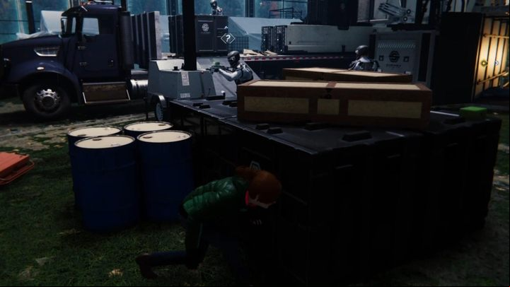 Go up to the toolbox and drop it down - Marvels Spider-Man: Uninvited - walkthrough - Main missions - Spider-Man Game Guide