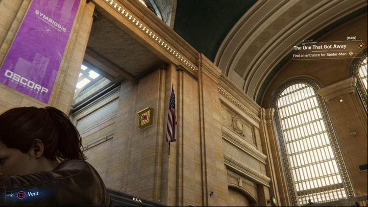 Peter will ask you a few details about the situation - the number of drones or the ventilation shaft entrance - Marvels Spider-Man: The One That Got Away - walkthrough - Main missions - Spider-Man Game Guide