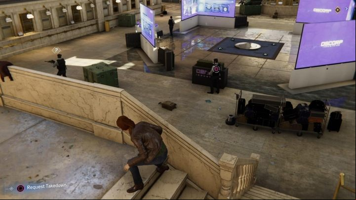 Go down the stairs and turn right - Marvels Spider-Man: The One That Got Away - walkthrough - Main missions - Spider-Man Game Guide