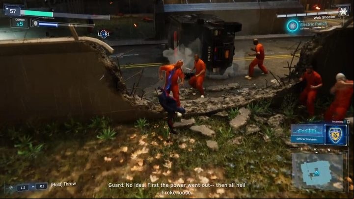 At first, fight against prisoners - Marvels Spider-Man: Quarantine... - walkthrough - Main missions - Spider-Man Game Guide