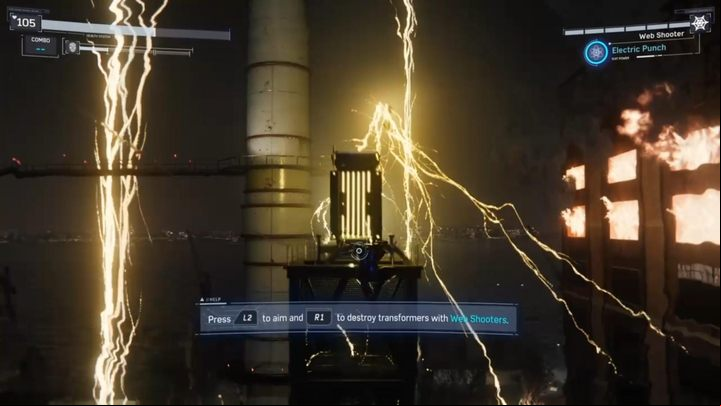 You will be captured by Vulture and start fighting Electro - Marvels Spider-Man: Picking Up the Trail - walkthrough - Main missions - Spider-Man Game Guide