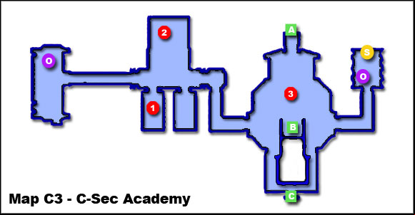 LEGEND (Map C3) - Mass Effect: Presidium, Tower, C-Sec Academy - Maps - Citadel - 1st visit - Mass Effect Guide & Walkthrough