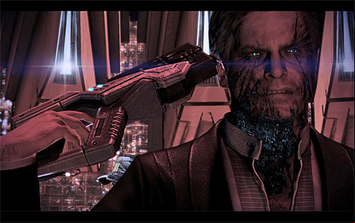 The first ending can be unlocked by choosing special paragon dialogue options (upper left) four times - Mass Effect 3: Priority, Earth #2 - walkthrough - Main Missions - Mass Effect 3 Guide