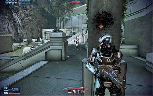 More battles will start right after you reach the further part of the atrium - Mass Effect 3: Grissom Academy: Emergency Evacuation - walkthrough - Missions outside the Citadel - Mass Effect 3 Guide