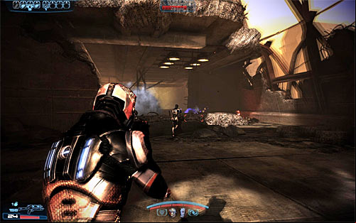 Choose the only available ageway leading to the next area of the map - Mass Effect 3: Tuchanka: Bomb - walkthrough - Missions outside the Citadel - Mass Effect 3 Guide