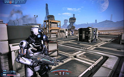 You will be forced to start fighting as soon as youve left the shuttle, so dont forget about choosing good cover for Shepard and the rest of the team - Mass Effect 3: Communication Hub - N7 quests walkthrough - N7 missions - Mass Effect 3 Guide