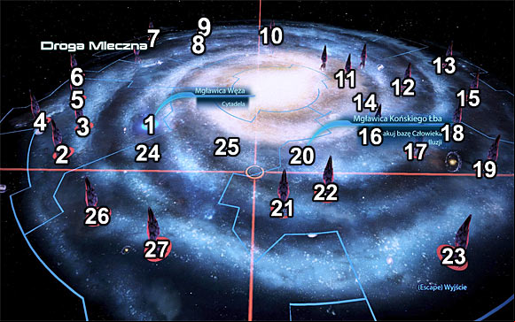 Marked on the map - Mass Effect 3: Galaxy map - Galaxy - Mass Effect 3 Guide
