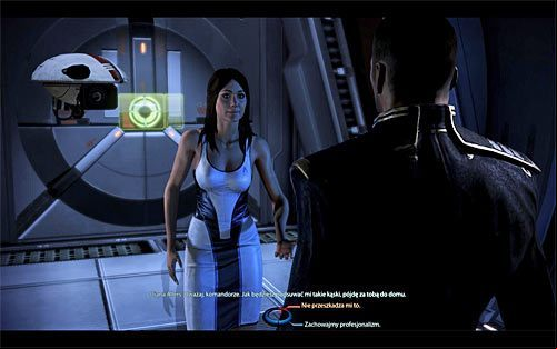 Of course, it is worthwhile to officially welcome Diana aboard the Normandy, even despite the fact that this is a rather short and not very fruitful conversation - Mass Effect 3: Diana Allers - Romance - male Commander Shepard - Mass Effect 3 Guide