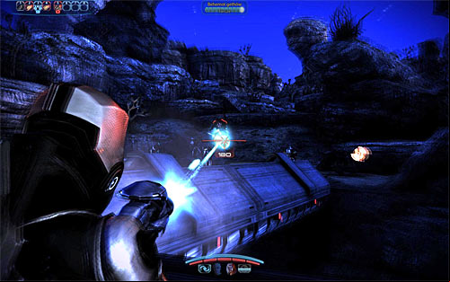 Turn around, find a good cover and start attacking the geth approaching from your right - Mass Effect 3: Rannoch, iral Koris - walkthrough - Main Missions - Mass Effect 3 Guide