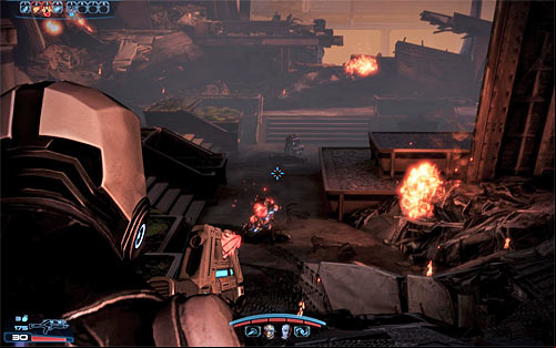 You may proceed towards the ageway where the banshee appeared not long ago - Mass Effect 3: Priority, Thessia - walkthrough - Main Missions - Mass Effect 3 Guide