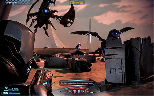 Immediately take cover and make sure that youre far away from enemy units - Mass Effect 3: Priority, Thessia - walkthrough - Main Missions - Mass Effect 3 Guide